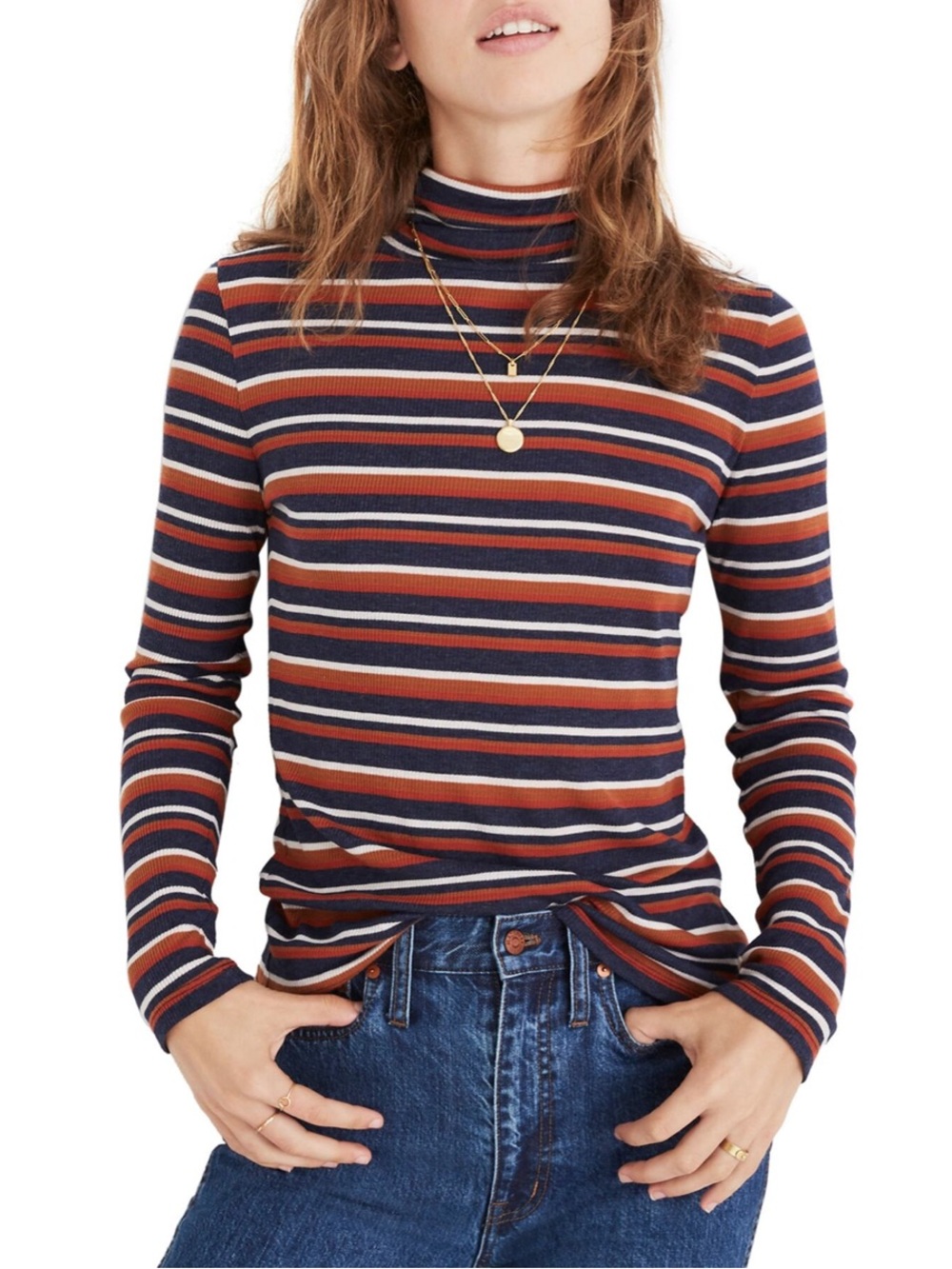 Madewell | Multicolor Striped Turtleneck